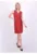 Rochie midi din canepa cu decolteu cache-coeur