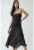 Rochie midi din dantela  fara bretele – negru – eleganta