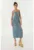 Rochie midi din denim cu decolteu halter