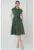 Rochie midi din in cu buzunare laterale