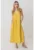 Rochie midi din in cu decolteu in V