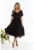Rochie midi din sifon cu buline