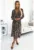 Rochie midi din sifon cu maneca lunga –