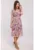 Rochie midi din sifon cu maneci lungi –