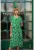 Rochie midi din vascoza verde