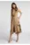Rochie midi din viscoza cu broderii Argus – Bej