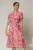 Rochie midi din viscoza cu imprimeu floral fucsia