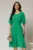 Rochie midi din voal verde cu maneci scurte lejere