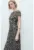Rochie midi evazata cu imprimeu
