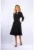 Rochie midi evazata cu maneci 3/4