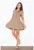 Rochie midi  evazata – decupata sub bust – maro – poliester