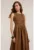 Rochie midi evazata din bumbac
