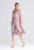 Rochie midi evazata – roz – poliester