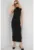 Rochie midi – HiCCUP – guler inalt – negru – jerseu