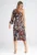 Rochie midi  imprimeu floral – multicolor – poliester