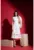 Rochie midi in A cu dantela Guipure – Alb optic