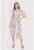 Rochie midi in dungi crem cu nasturi si maneci 3/4 DA1794 CREAM/NAVY