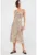 Rochie midi HiCCUP – mulata – cu guler patrat – crapatura eleganta – multicolor – viscoza