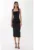 Rochie midi –  mulata – decolteu patrat – neagra – jerseu