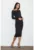 Rochie midi neagra – mulata – cu umeri goi – din viscoza si elastan –