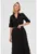Rochie midi neagra tip camasa