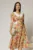 Rochie midi orange din vascoza cu imprimeu floral si guler alb brodat