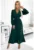 Rochie midi plisata cu decolteu –