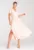 Rochie midi – poliester – roz deschis –