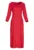 Rochie midi rosie – cu curea – poliester 100% –