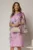 Rochie midi roz eleganta cu capa din voal cu imprimeu floral