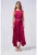 Rochie midi satinata cu terminatie asimetrica