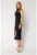Rochie midi simetrica cu inel decorativ Black 18283