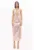 Rochie midi stralucitoare cu slituri laterale