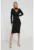 Rochie midi tricotata Guess cu segment transparent 10791