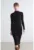 Rochie midi tricotata cu guler inalt