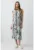 Rochie midi tricotata din cu model in dungi