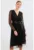 Rochie midi tul HiCCUP decolteu in V – negru – poliester