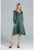 Rochie midi verde – Poliester – maneca lunga – croi evazat