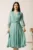 Rochie midi verde mint in clos din voal cu fir lurex- Ella Collection Gina