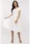 Rochie  midi – viscoza – ecru –