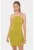 Rochie mini –  Fara maneci – Decolteu halter – Verde – Elastan/Poliester
