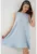 Rochie mini HiCCUP – A-line – albastru gheata – amestec de in