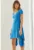 Rochie mini asimetrica –  albastru – jerseu