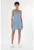Rochie mini cambrata din material chambray