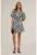 Rochie mini cu animal print si decupaje laterale