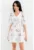 Rochie mini  cu broderie florala – decolteu in V – amestec bumbac-poliester-nailon