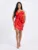 Rochie mini cu bust tip corset decorata cu trandafiri 3D