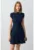 Rochie mini cu croiala in A si decolteu la baza gatului