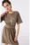 Rochie mini cu croiala in A si decupaj pe spate
