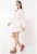 Rochie mini cu decolteu cache-coeur cu volane